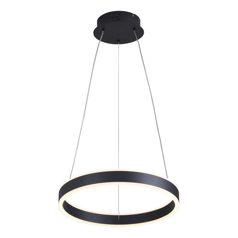 COLGANTE ARO LED 48W 3000K 40CM NEGRO